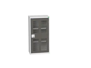 wandkast 1000x525x350mm 2xStalen bodem sokkel Ral 7035 front Ral 7016 - 1