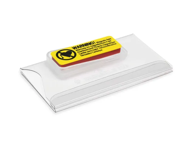 Badge Durable avec aimant place and hold 40x75mm