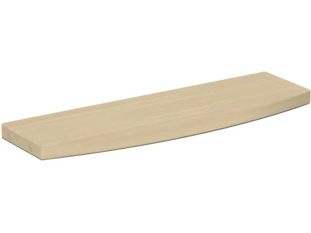 Tablette repose-sacs incurvée,p. mobilier d'accueil,lxP 500x150mm,boi