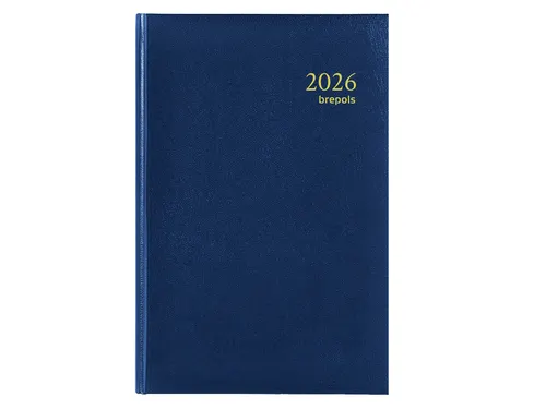 Agenda 2027 Brepols Saturnus Luxe 1dag/1pagina blauw
