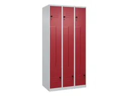 Z-garderobekast,HxBxD 1850x900x500mm,vak B 150/300mm,draaigrendel