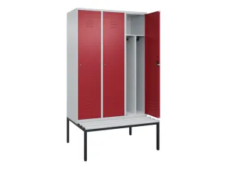 locker voor scheiding van kleding,HxBxD 2120x1200x815mm,3vak - 2