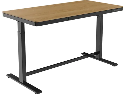 Zit-Sta Werkplek Zwart 140cm Whitewash eiken Elektrisch Verstelbaar