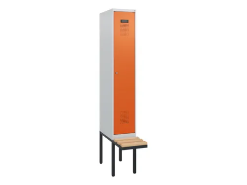 locker met bank,HxBxD 1950x300x815mm,1vak,vak B 300mm,cilinderslot