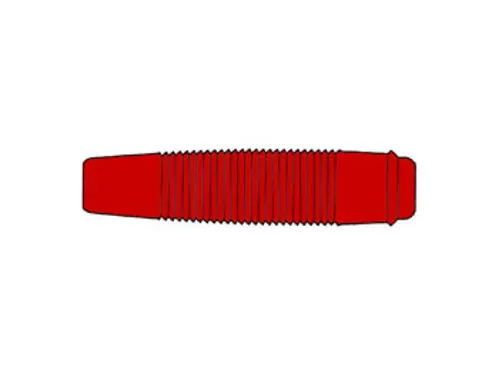 GeÏsoleerde Soepele Contra Banaanstekker Banaanstekkers 4mm / Rood