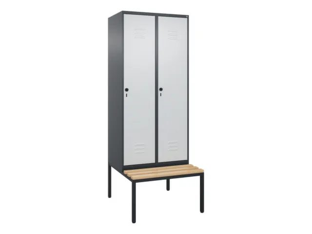locker voor scheiding van kleding,HxBxD 2120x800x815mm,2vak