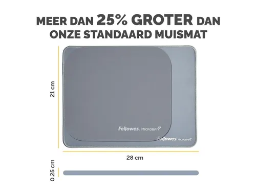 Muismat Fellowes Breyta XL blauw 21x28cm