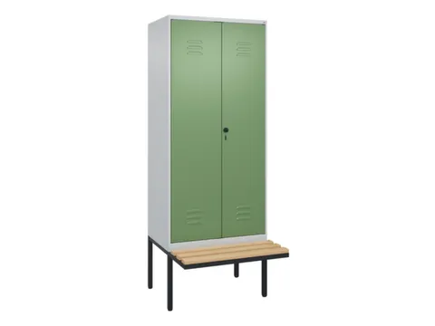 armoire vestiaire noir et blanc HxlxP 2120x800x815mm 2compart.