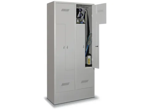 Vestiaire Z Tôle D'acier Hxlxp 1850x830x500mm 4compartiments Socle Po