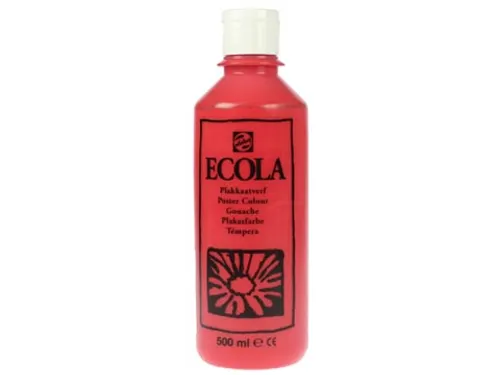 Plakkaatverf Ecola Flacon van 500 ml Scharlakenrood