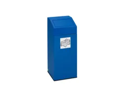 Afvalverzamelaar 45 liter HxBxD 790x320x320mm sticker papier Blauw