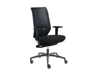 Dauphin Bureaustoel rugleuning met netbekleding zwart - 2