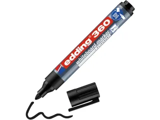 Whiteboardmarker edding 360 rond 1.5-3mm zwart blister - 5