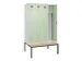 locker met bank,voor scheiding van kleding,HxBxD 2120x1200x815mm,4vak