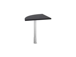 koppelelement voor bureau,90 °,HxBxD 720-840x600x600mm,rond,CC-zwart - 2