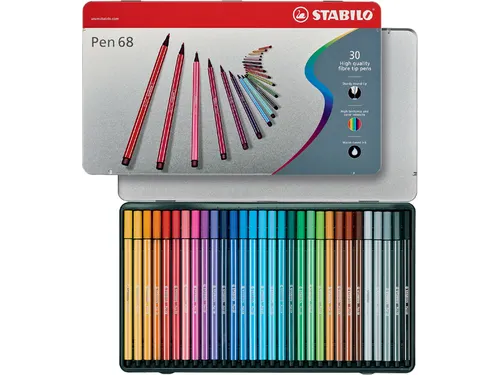 Viltstift Stabilo 6830-6 blik à 30 kleuren