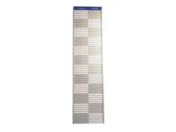 Menoor In-Uit bord 60 namen Aluminium Aanwezig/Afwezig Blauw