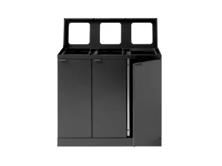 Bica Basic 870 Afvalscheidingsunit 3x45 liter Antraciet - 3
