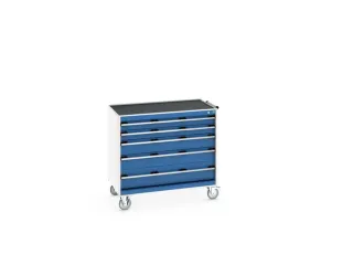 ladekast HxBxD 980x1050x650mm 5laden romp RAL7035 front RAL5010 - 8