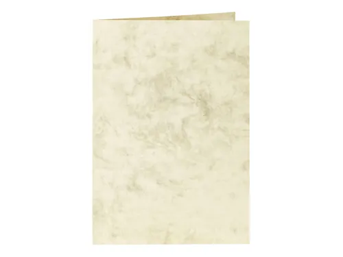 Correspondentiekaart Papicolor dubbel 105x148mm marmer ivoor pak 6 st