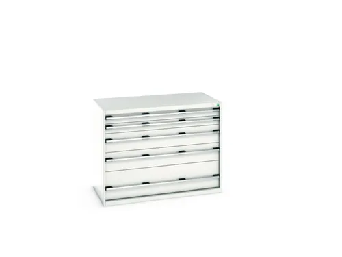 ladekast HxBxD 1000x1300x750mm 5laden romp RAL7035 front RAL7035
