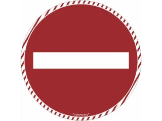 markeersymbool,symbool/tekst: "Doorgang verboden",Ø 240mm,rood - 1