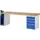 werkbank,HxBxD 890x2500x900mm,beukblad,draagverm. 750kg,2containers