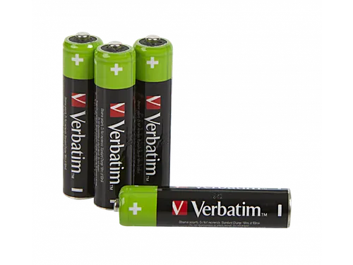 49514 VERBATIM Batterijen AAA Micro HR03 NiMh Accu 1,2V 950 mA 4 stuks