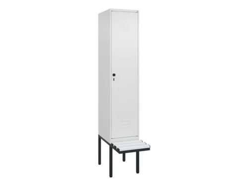 locker met bank,HxBxD 2120x400x815mm,1vak,vak B 400mm,draaigrendel
