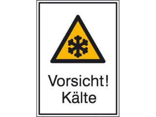 waarschuwings-combibord,v. binnen/buiten,Pas op! Kou,PVC,HxB 185x131mm - 1