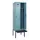 locker met bank,voor scheiding van kleding,HxBxD 2120x600x815mm,2vak