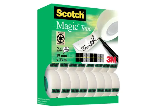 Plakband Scotch Magic 810 19mmx33m onzichtbaar mat 20+4 gratis