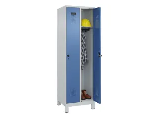 locker,HxBxD 1950x600x500mm,2vak,vak B 300mm,draaigrendel,voeten - 1