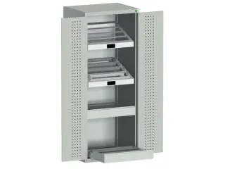 systeemkast HxBxD 2000x800x650mm CNC-lade 2laden Ral7035 - 2