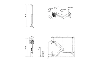 Viewprime Plus Monitorarm Gasgeveerd Met Wandbevestiging Wit - 6