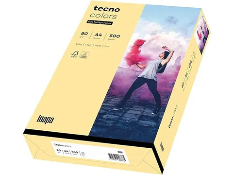 Inapa Tecno colors Gekleurd papier A4 Chamois 80 gram 500vel