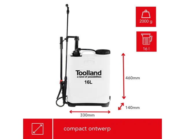 Rugdruksproeier 16 Liter
