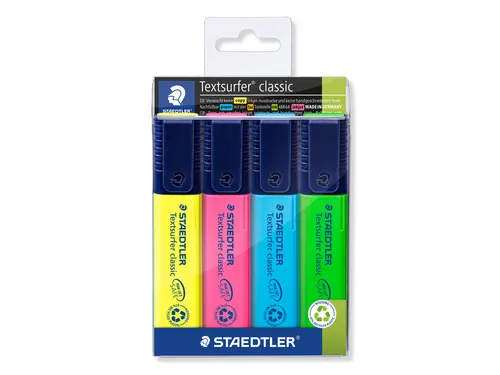 Markeerstift Staedtler 364 Textsurfer assorti 4 stuks