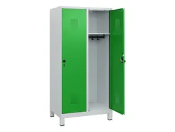 schoollocker,HxBxD 1630x800x500mm,2vak,vak B 400mm,draaigrendel,voeten