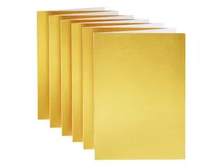 Correspondentiekaart Papicolor dubbel 105x148mm metallic goud pak 6st - 2