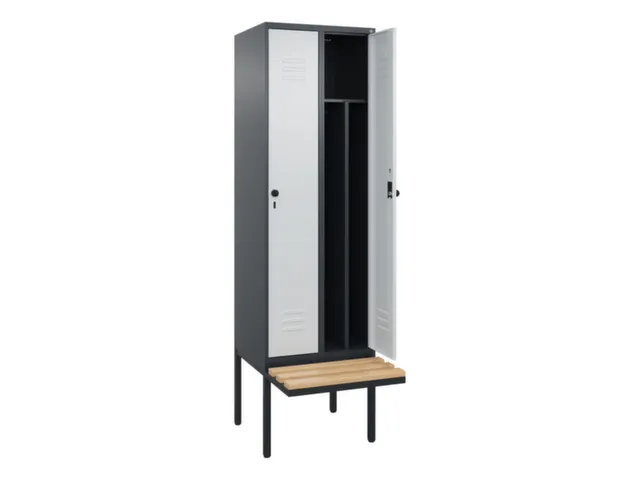locker voor scheiding van kleding,HxBxD 2120x600x815mm,2vak