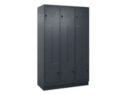 Z-garderobekast,HxBxD 1950x1200x500mm,vak B 200/400mm,draaigrendel