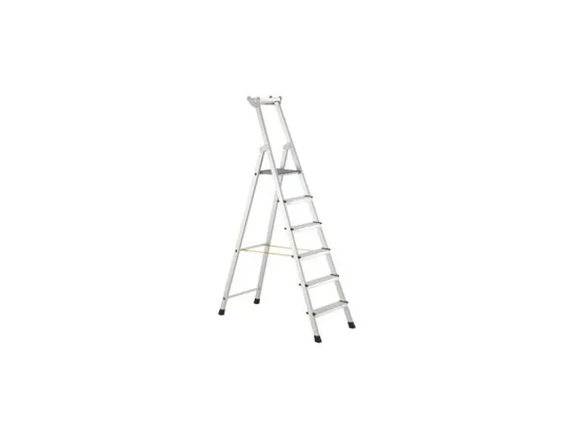 escabeau industriel,à un côté,8marche(s),Hauteur 1,99m,lisse L 2,91