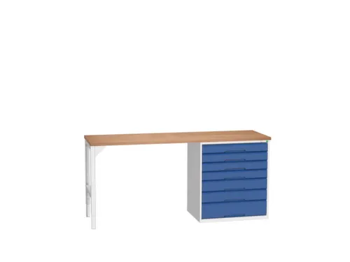 werkbank,HxBxD 930x2000x600mm,multiplexblad,2voeten/1container