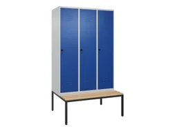 locker voor scheiding van kleding,HxBxD 2120x1200x815mm,3vak