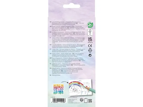 Kleurpotlood Faber-Castell Unicorn zeskantig 10 stuks Kleuren+3 pastel