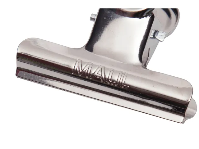 Papierklem MAUL Bulldog 50mm capaciteit 20mm zilver