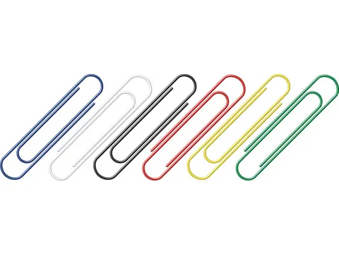 Paperclips Alco 50mm rond assorti kleuren 30 stuks in doos