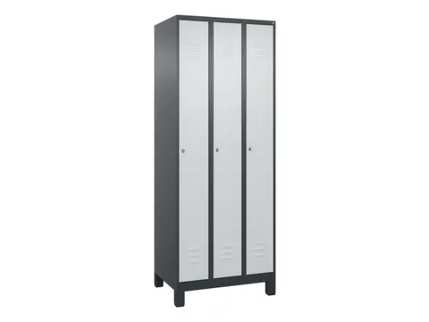 locker,HxBxD 1950x750x500mm,3vak,vak B 250mm,cil.-slot,voeten
