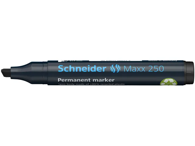 Marqueur Schneider Maxx 250 permanent noir, pointe biseautée